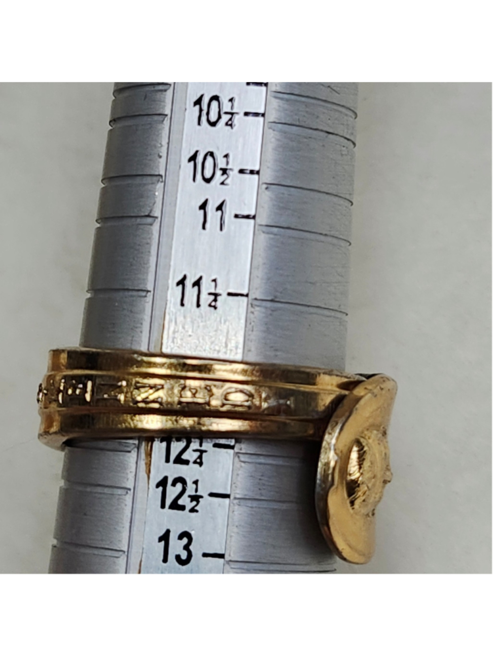 Gold Plated John F Kennedy Spoon Ring Size 12 - Picture 5 of 5